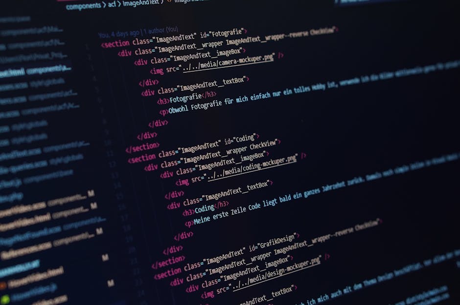 Editor de código em tela de laptop